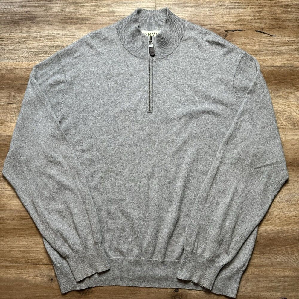Orvis Gray Zip Up Sweater - Picture 2 of 8